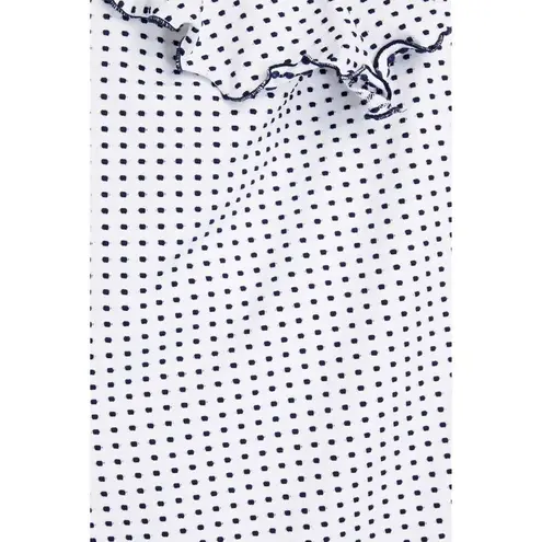 Eberjay Eberjey Loreta Coastal Dot Ruffle One Piece Swimsuit M