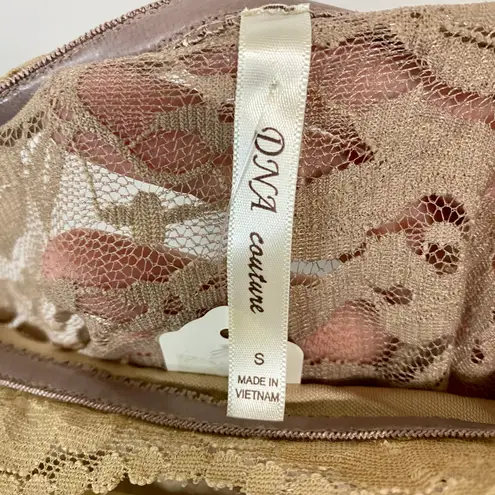 DNA Couture Women’s Strapless Lace Tube Top Tan Size Large NWOT