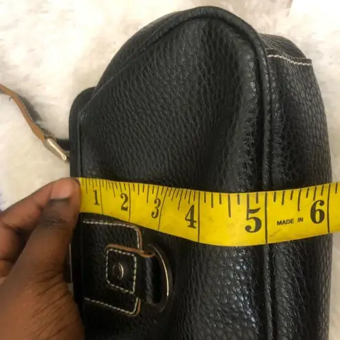 Tommy Hilfiger Y2K Vintage Black  crocodile leather shoulder hand bag purse silver o-ring mini evening dinner #gothic #grunge #classy #gorpcore #whimsygoth - Image 5