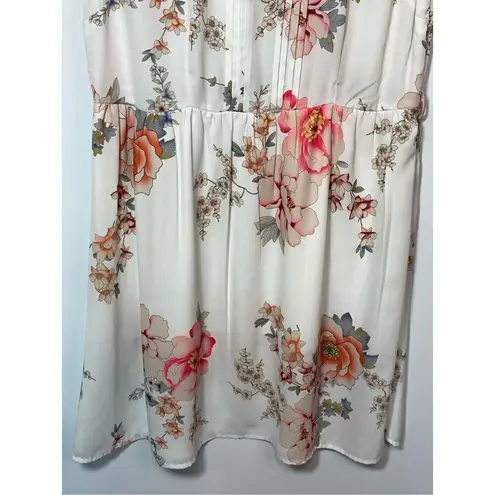 R&B Women's Floral Sleeveless Pleated Lined A