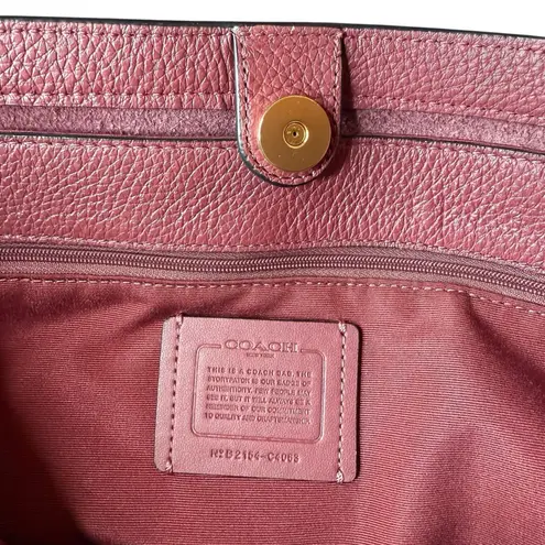 Coach  C4063 Leather Horse Carriage Tote Bag Burgundy/Maroon Charm