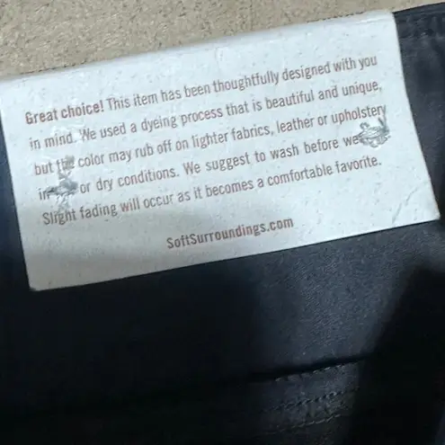 Soft Surroundings Chameleon Blue Skinny Ankle Pant NWT Large Navy To Black 14-16