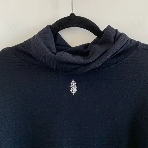 Free People Movement Black Can’t Handle This Turtleneck Ribbed Shirt Size M Size M