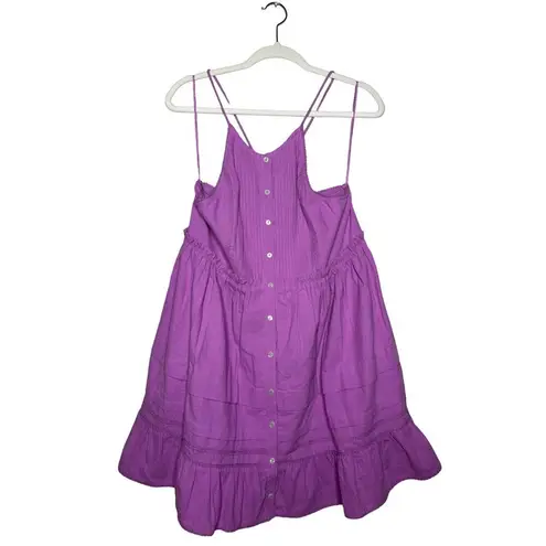 Free People Desert Days Mini Dress Dramatic Orchid Purple Size Medium Sz M New