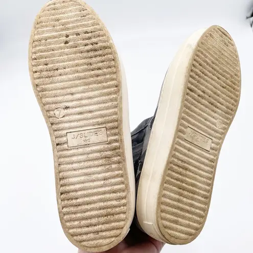 JSlides J/Slides Women's Gray Camo Hypo Suede Hi-Top Sneakers Size 7