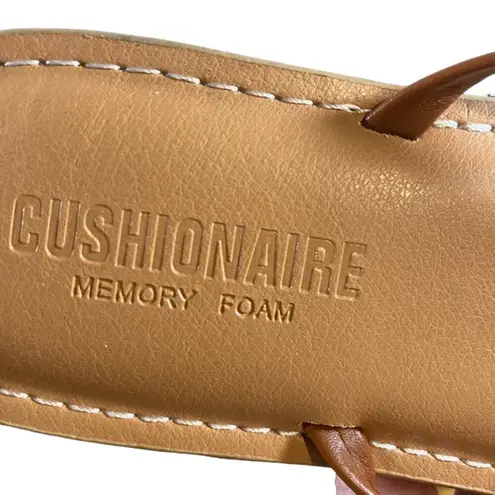 Cushionare Cushionaire Thong Slip On Cora Flat Summer Casual Sandals Beige Women 6.5