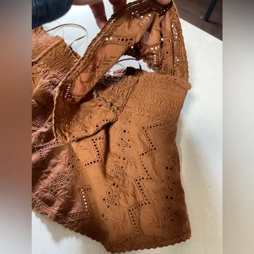 Greylin Women's Alecia Off-Shoulder Brown Blouse Size M