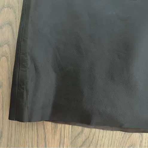 Max Mara NWT Weekend Leather Tiro A-line Knee-Length Skirt Chocolate Brown 12