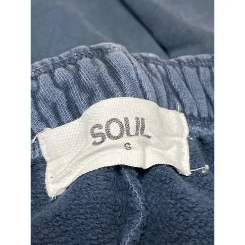 SOUL Women's Navy Blue Drawstring High Rise Athletic Jogger Sweat Pants Size S