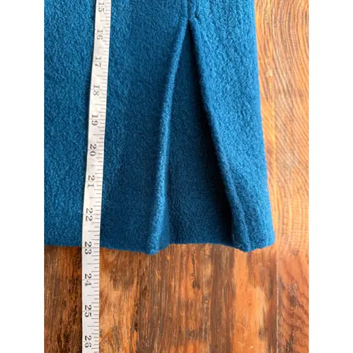 A6 Worth 100% Wool Pencil Skirt Teal Blue Lined Thick Winter Career Work Office Size 4