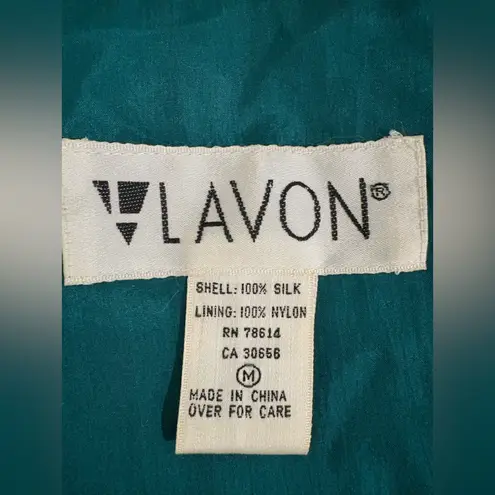 Lavon Vintage Teal Bomber Jacket Size M