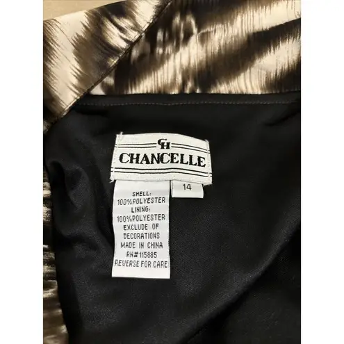 CH Chancelle Women Blouse Size 14 Collared V Neck Long Sleeve Open Front Button