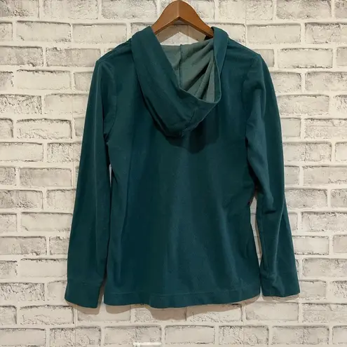 Gaiam Women’s Teal fleece style Hooded long sleeve sweatshirt Size Medium