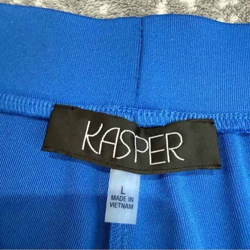 NWT KASPER Knit Studio Large Knit Pant Stretchable Elastic Waist Cabana Blue