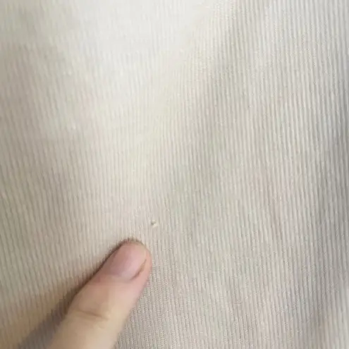 Lumiere Cowl Neck Long Sleeve Ribbed Top Casual Comfy Neutral S Off Shoulder Tan