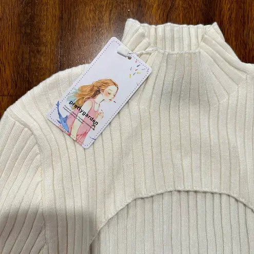 Pretty Garden Mock Neck Bolero Top