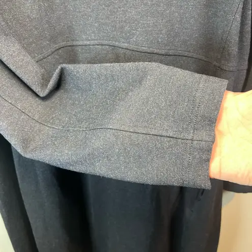 Duluth Trading Co Wearwithall Ponte Knit Dress Gray Long Sleeve Stretch Short XL