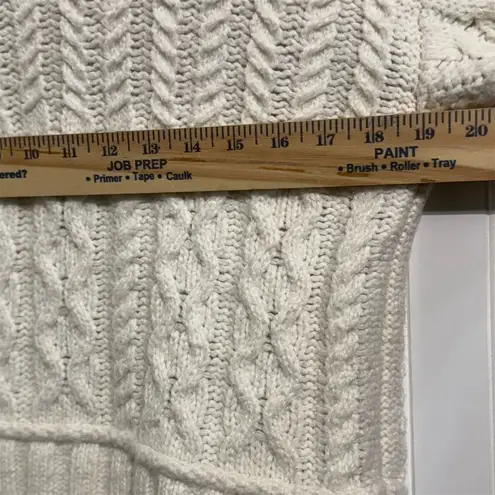 Denim & Supply Ralph Lauren Lucky Brand XS Chunky Cable Knit Fisherman Sweater Crewneck Pullover Ivory