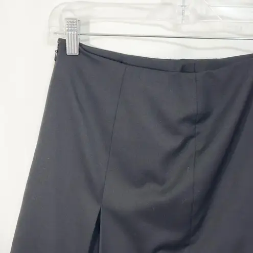 Brooks Brothers Size 6P Wool Mini Skirt Pleated Career Solid Black Petite 986