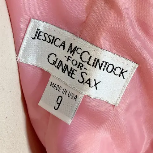 Jessica McClintock Vintage  Gunne Sax Strapless Mini Cocktail Dress Size 9