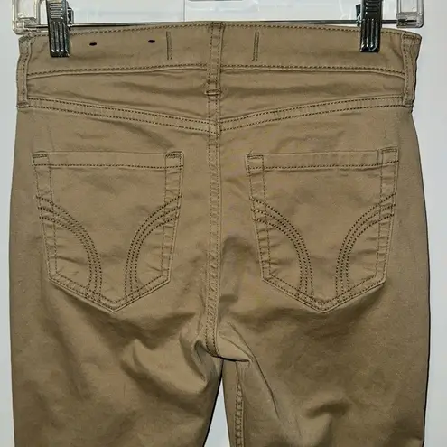 Hollister  High Rise Jeans Super Skinny Stretch Khaki Tan Women’s 2 Short 2S