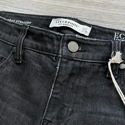 Liverpool NWT Kennedy Crop Straight Jeans in Costa Mesa Grey Wash | 2/26