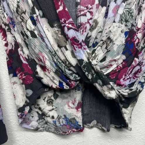 Lovestitch Bell Sleeve Bohemian Cottagecore Twist Front Coquette Womens Top Sz L