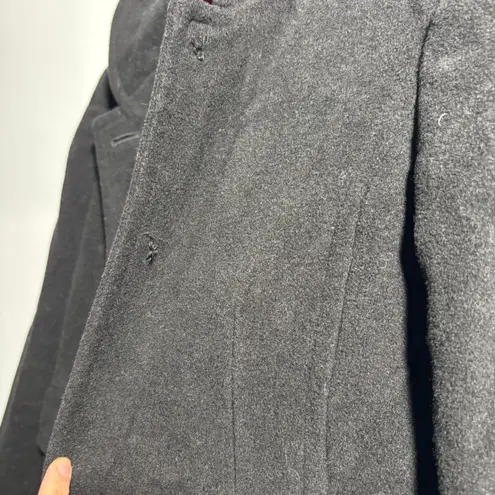 Bitten Sarah Jessica Parker Black Wool Blend Long Coat Womens M Lined SEE Size M