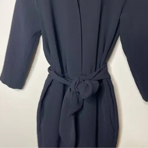 Ba&sh Cycy V Neck Jumpsuit in Black tie waist sz 4 S