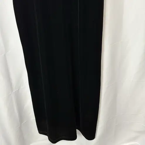 Fashion Bug Vintage Y2K Black Sleeveless Velvet Maxi Babydoll Dress Vamp Whimsigoth Size 10