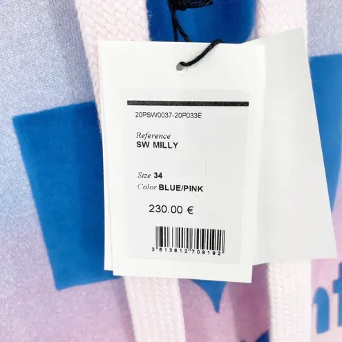 Isabel Marant Mansel Tie Dye Logo Hoodie Sweatshirt Blue Pink Women's 34 NEW