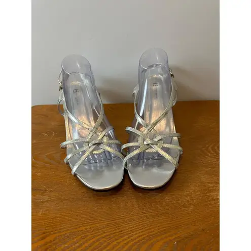 BL Boston Design Studio Women's Strappy Sandals Silver Sz 10 Sku 2825