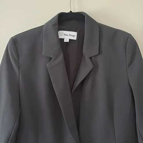 The Drop Women's Blake Long Blazer Jacket Single Button Classic Black Size M Size M - Image 4