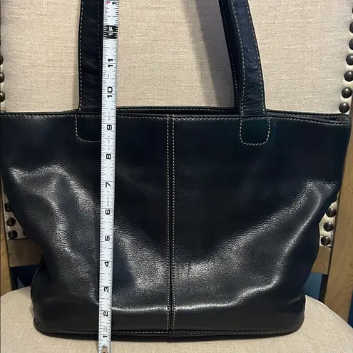 Tignanello Classic Black Leather Shoulder Bag