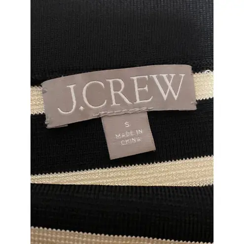 J.Crew Cyan Black White Striped Strapless Maxi Bodycon Sweater Tube Dress Size S