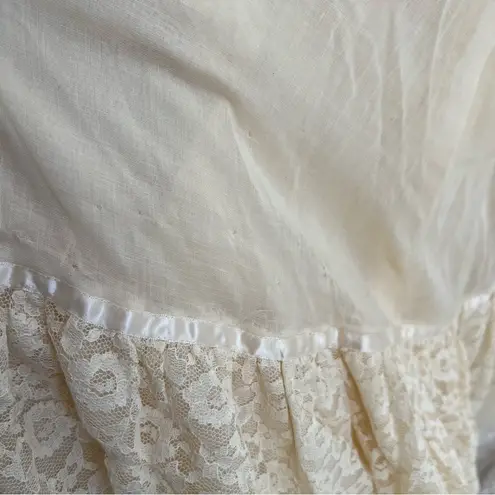 Vintage Boho Fairytale Prairie Ruffle Lace Sweetheart Neckline Maxi Dress