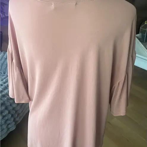 Chris & Carol Pink Oversized Bell Sleeved Top