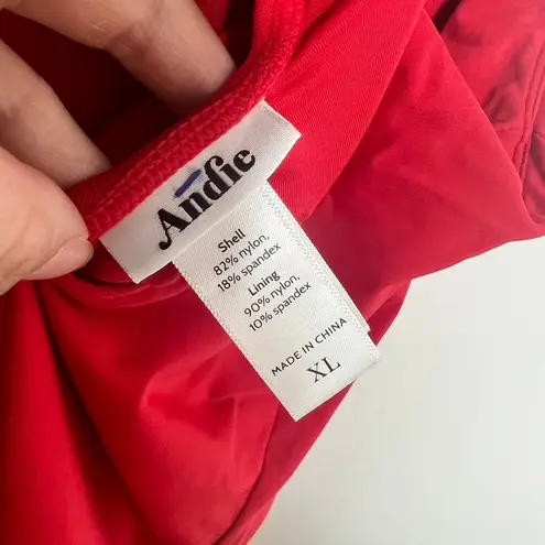 ANDIE The Bali Lace Up One Piece Swimsuit Cherry Red Womens XL