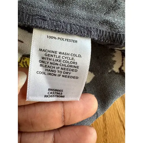 Free Press Womens Floral Print Long Sleeve Dress Mock Neck Modest Sz S Tunic