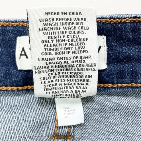 Ava & Viv Plus Size 16W Denim Midi Skirt Dark Wash Stretch Straight Pencil Slit