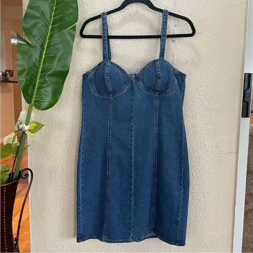 Steve Madden  Corset Denim Minidress size small NWT