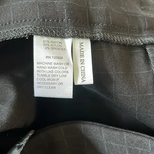 Amanda & Chelsea New Alex Windowpane Print Ankle Pants BLACK/BLUE size 4P