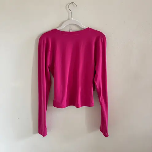 Athleta Transcend Wrap Top Salvia Pink M