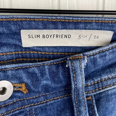 Pilcro and the Letterpress Anthropologie Slim Boyfriend Jeans Tie Dye Cuffed 26