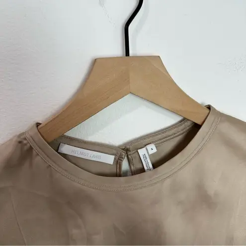 Helmut Lang Hem Drape Tie Tank Top Butter Gold Tan size Small