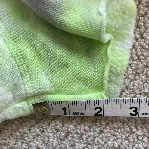 Free People NEW  Kelly Tie Dye Sweat Shorts Citron Green Grey Size XS Lounge NWT