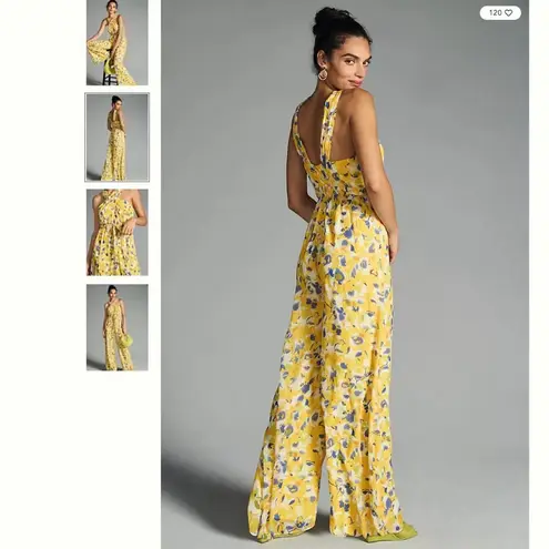 Mac Duggal Anthropologie Ieena for Wide-Leg Cross-Halter Jumpsuit