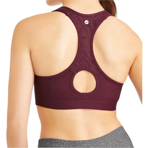 Avia NWT High Support Sports Bra Cushioned Straps Burgundy Women’s XL