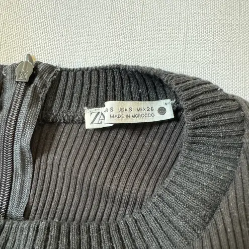 ZARA  Black Sleeveless Knit Romper thumbnail 5