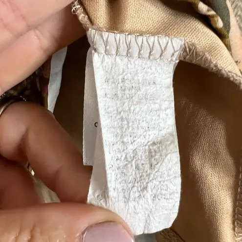 Peach Love California floral boho long bell sleeve flowy blouse Womens L